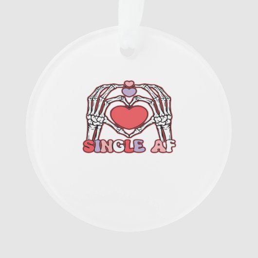 Af Skeleton Hands Valentines Day Classic Look オーナメント (正面)