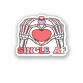 Af Skeleton Hands Valentines Day Classic Look シール (正面)