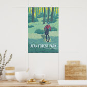 Afan Forest Park Mountain Biking Travel Poster ポスター (キッチン)