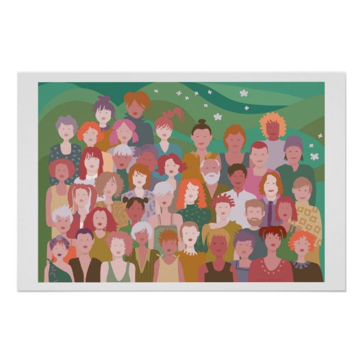afbeelding groep mensen  ポスター (正面)