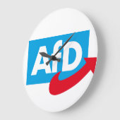 AfD:オルタナティブ・フュール・ドイチュランド ラージ壁時計 (傾斜)