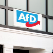 AfD：オルタナティブ・フュール・ドイチュランド 横断幕 (ビルの外側)