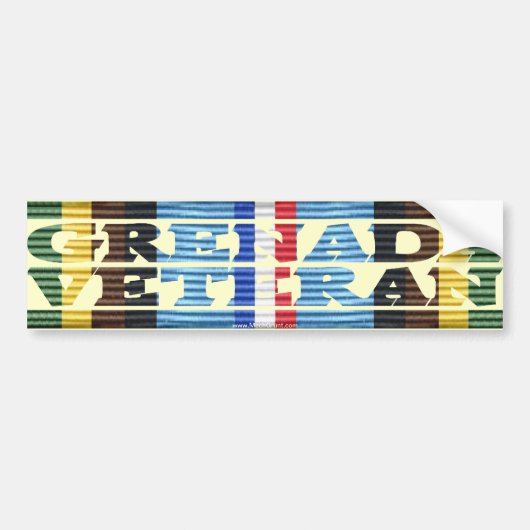 AFEMの退役軍人のグレナダの退役軍人のバンパーステッカー バンパーステッカー (正面)