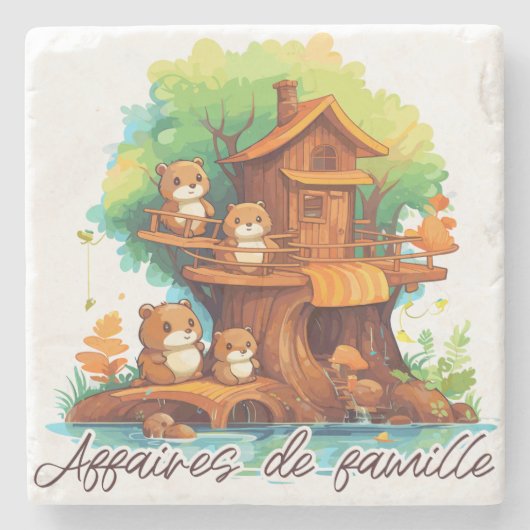 Affaires de famille ストーンコースター (正面)