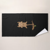 Affe hängt am Baum バスタオル (バスタオル)