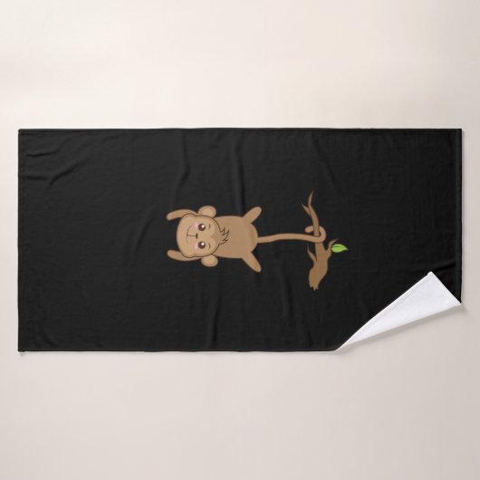 Affe hängt am Baum バスタオル (バスタオル)