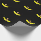Affe reitet auf Banane ラッピングペーパー (角)