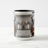 Affectionate Boston Terrier Personalized マグカップ (中央)