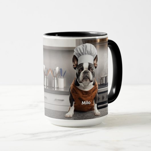 Affectionate Boston Terrier Personalized マグカップ (正面右)