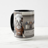 Affectionate Boston Terrier Personalized マグカップ (正面左)