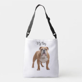 Affectionate Bulldog Personalized Tote Bag クロスボディバッグ (裏面)