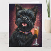 Affenpincher新年 カード (正面)