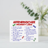 AFFENPINSCHER財産法2 ポストカード (スタンド正面)