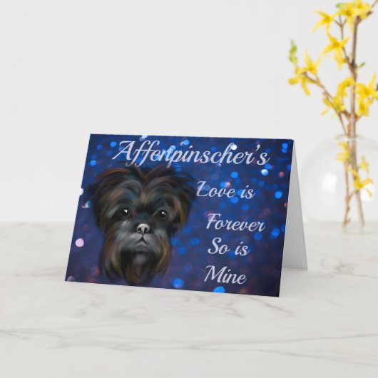 AFFENPINSCHER  カード (黄色い花)