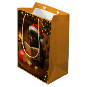 Affenpinscher "Cheese Tax" Christmas Gift Bag ミディアムペーパーバッグ (裏面アングル)