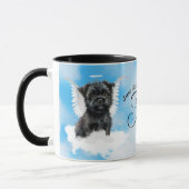 Affenpinscher Dog in Heaven Personalized Memorial マグカップ (左)