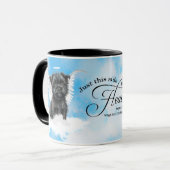 Affenpinscher Dog in Heaven Personalized Memorial マグカップ (正面左)