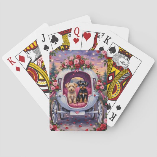 Affenpinscher Dog Valentine's Day トランプ (裏面)