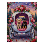 Affenpinscher Dog Valentine's Day ポスター (正面)