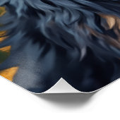 Affenpinscher Dog with Christmas Ornament ポスター (コーナー)