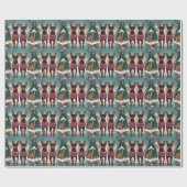 Affenpinscher Dogs Christmas Snow Holiday ラッピングペーパー (フラット)