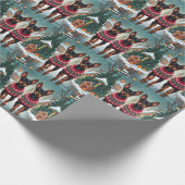 Affenpinscher Dogs Christmas Snow Holiday ラッピングペーパー (角)