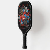 Affenpinscher Rock Star Singer Musical Podcast Art ピックルボールラケット (左)