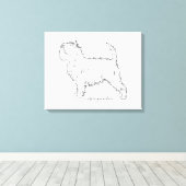 Affenpinscher sketch キャンバスプリント (インサイチュ (ウッドフロア))