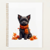 Affenpinscher With Heart Made Of Autumn Leaves プランナー手帳 (正面)