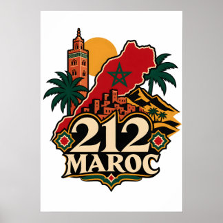 Affiche 212 Maroc ポスター