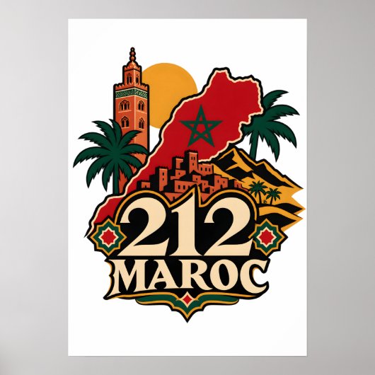 Affiche 212 Maroc ポスター (正面)