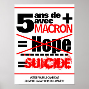 Affiche 5 ans de plus Macron Seirchポスター ポスター