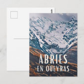Affiche Abriès en Queyras Station de ski  ポストカード (正面/裏面)