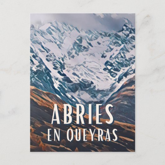 Affiche Abriès en Queyras Station de ski  ポストカード (正面)
