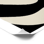 Affiche abstraite & graphique Fluid Zebra Stripes ポスター (コーナー)