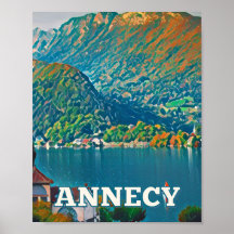 Affiche Annecy写真ヴィンテージ
