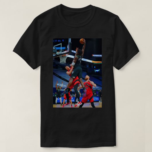 Affiche Anthony Edwards Dunk sur Yuta Watanabe Tシャツ (デザイン正面)