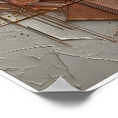 Affiche Architecture Marocaine Bleu et Ocre ポスター (角)
