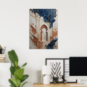 Affiche Architecture Marocaine Bleu et Ocre ポスター (ホームオフィス)
