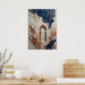 Affiche Architecture Marocaine Bleu et Ocre ポスター (キッチン)