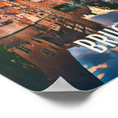 Affiche Bruges Belgique写真ヴィンテージ ポスター (角)