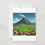 Affiche Cabo Verde – Volcan et paysages tropicaux (正面)