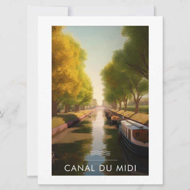 Affiche Canal du midi - France - illustration (正面)