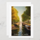 Affiche Canal du midi - France - illustration シーズンカード (正面/裏面)