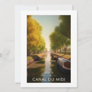 Affiche Canal du midi - France - illustration シーズンカード