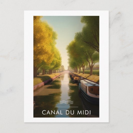 Affiche Canal du midi - France - illustration ポストカード (正面)
