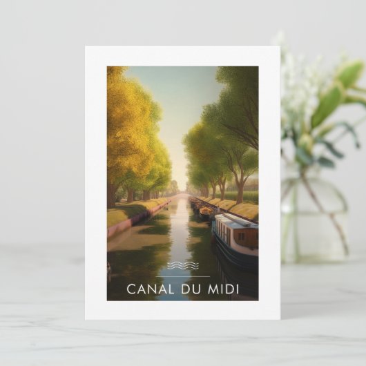 Affiche Canal du midi - France - illustration 招待状 (スタンド正面)