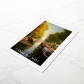 Affiche Canal du midi - France - illustration 箔招待状 (回転した状態)