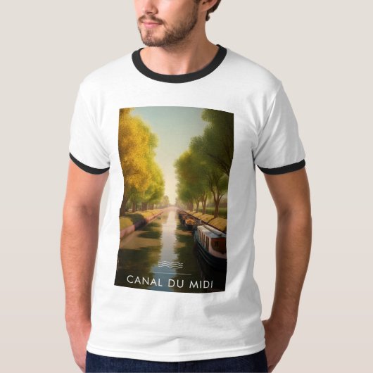 Affiche Canal du midi - France - illustration Tシャツ (正面)