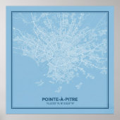 Affiche Carte de Pointe-à-Pitre, Guadeloupe | Plan ポスター (正面)